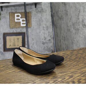 Style & Co. Womens Eliana Ballet Flats Black Microsuede 6.5M
